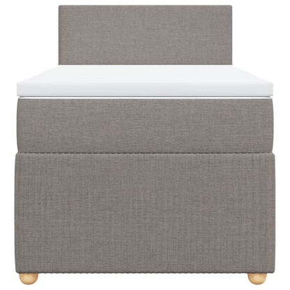Boxspring met matras stof taupe 100x200 cm