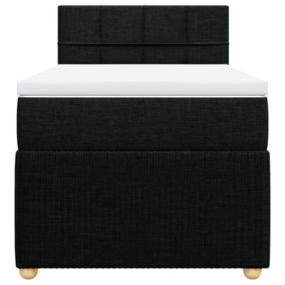 Boxspring met matras stof zwart 100x200 cm