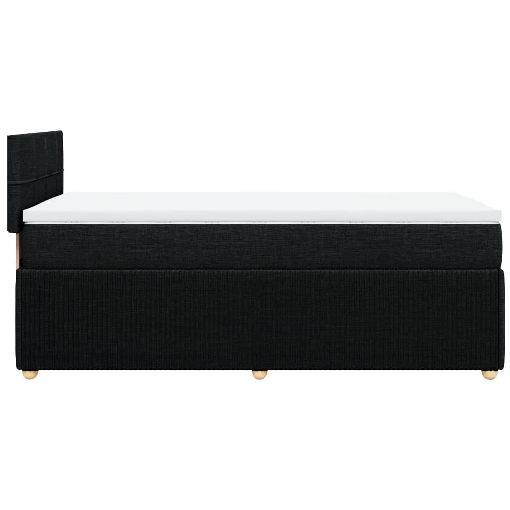 Boxspring met matras stof zwart 100x200 cm