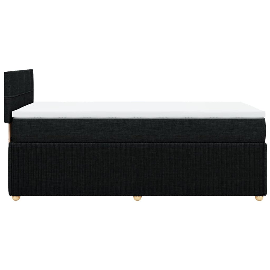 Boxspring met matras stof zwart 100x200 cm