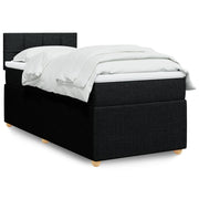 Boxspring met matras 100x200 cm zwart stof