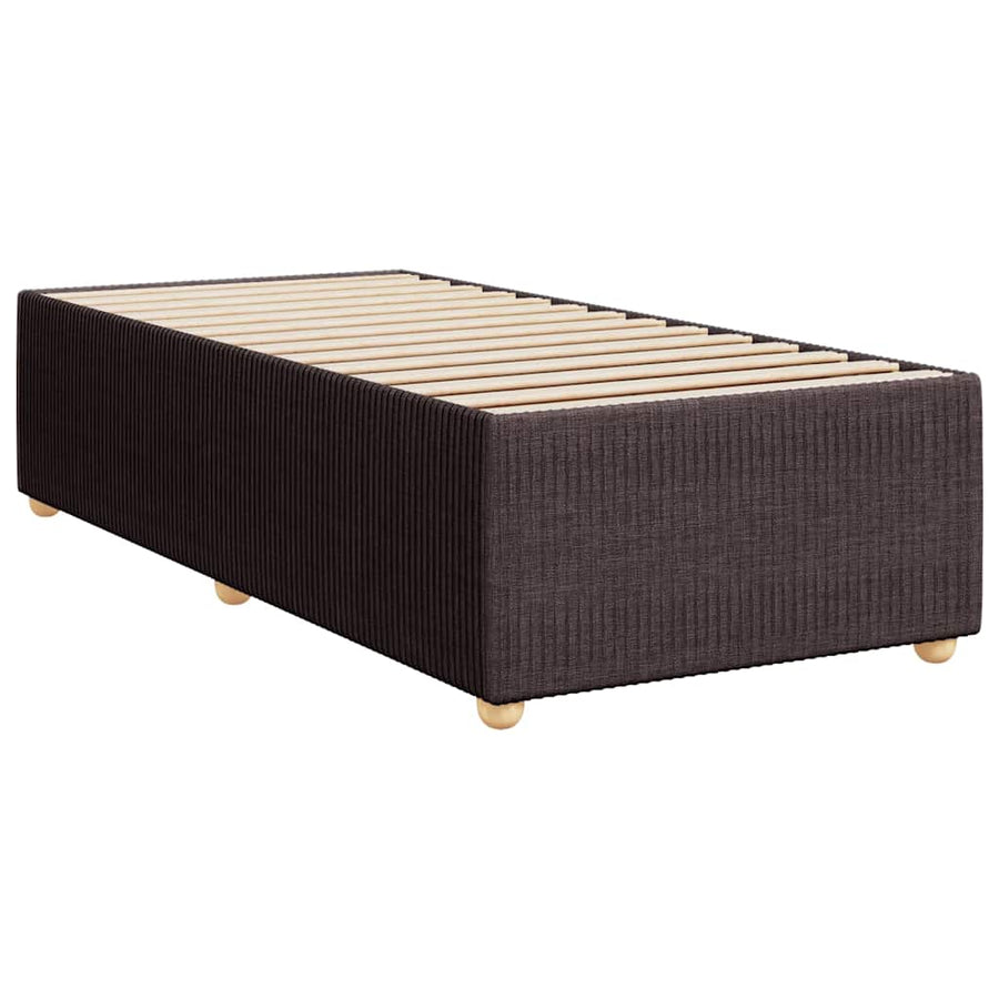 Boxspring Met Matras Stof Donkerbruin 100X200 Cm