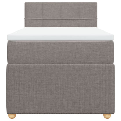 Boxspring met matras stof taupe 100x200 cm