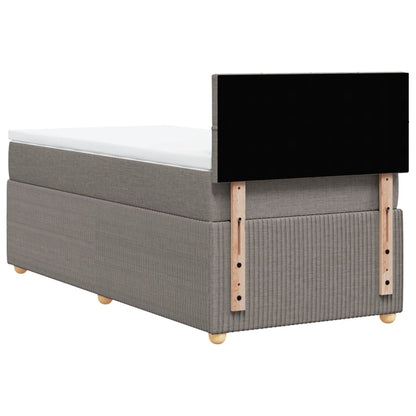 Boxspring met matras stof taupe 100x200 cm