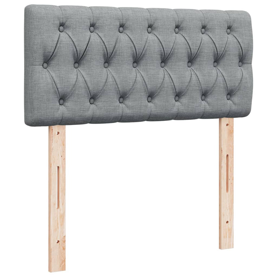 Boxspring met matras stof lichtgrijs 100x200 cm