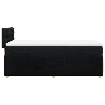 Boxspring met matras stof zwart 100x200 cm