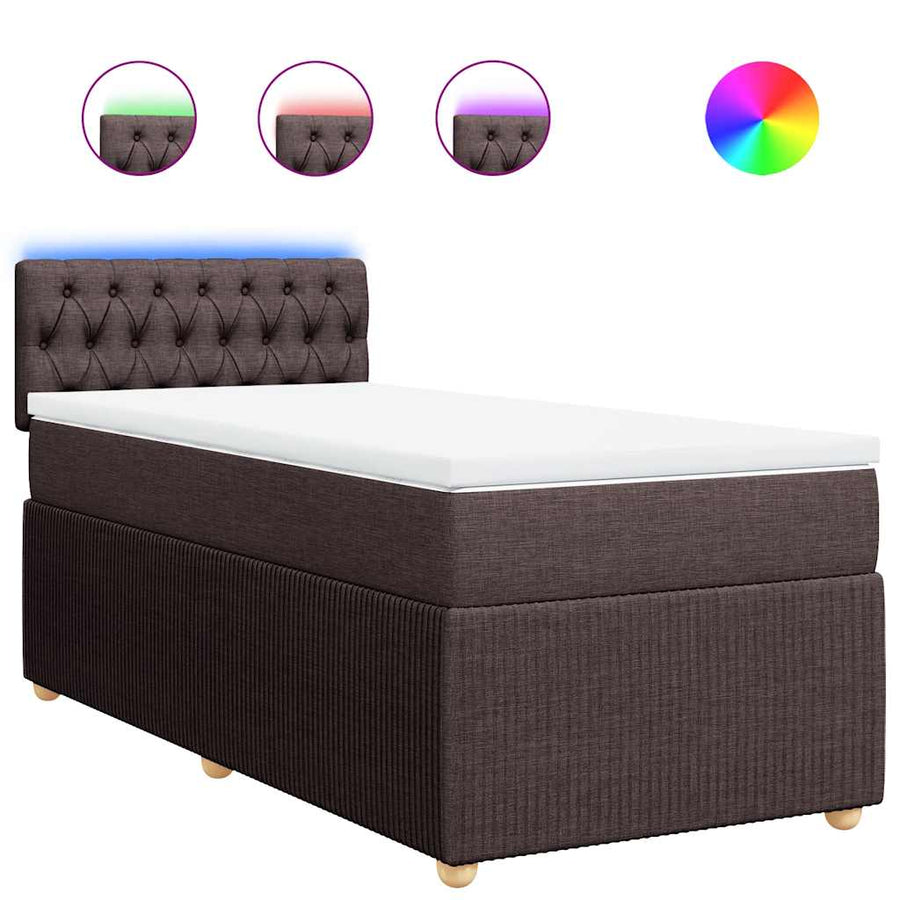 Boxspring Met Matras Stof 100 x 200 cm