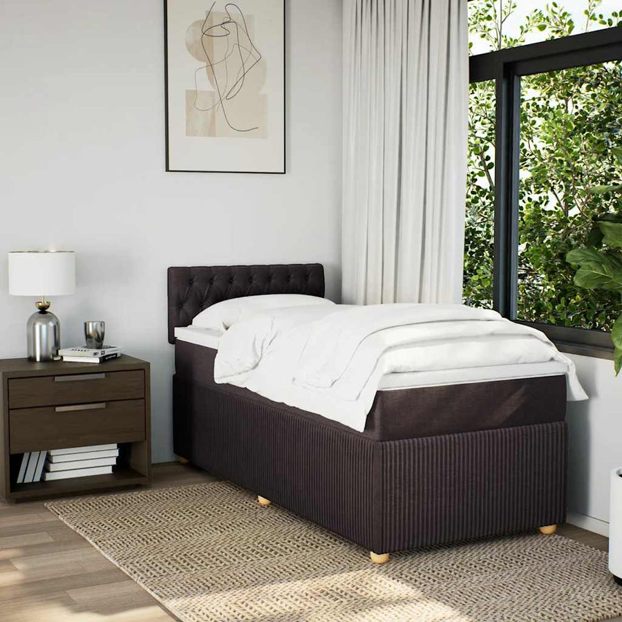 Boxspring Met Matras Stof 100 x 200 cm