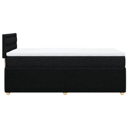 Boxspring met matras stof zwart 100x200 cm