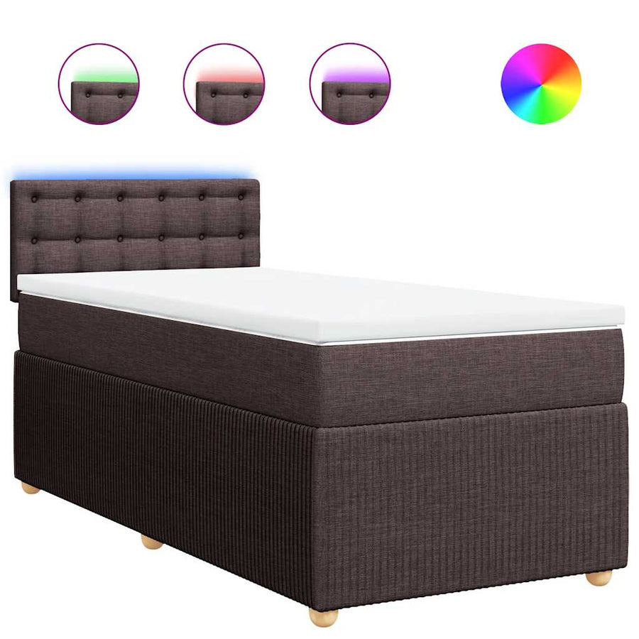 Boxspring Met Matras Stof 100 x 200 cm