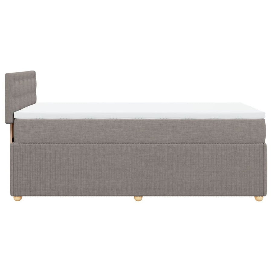 Boxspring met matras stof taupe 100x200 cm