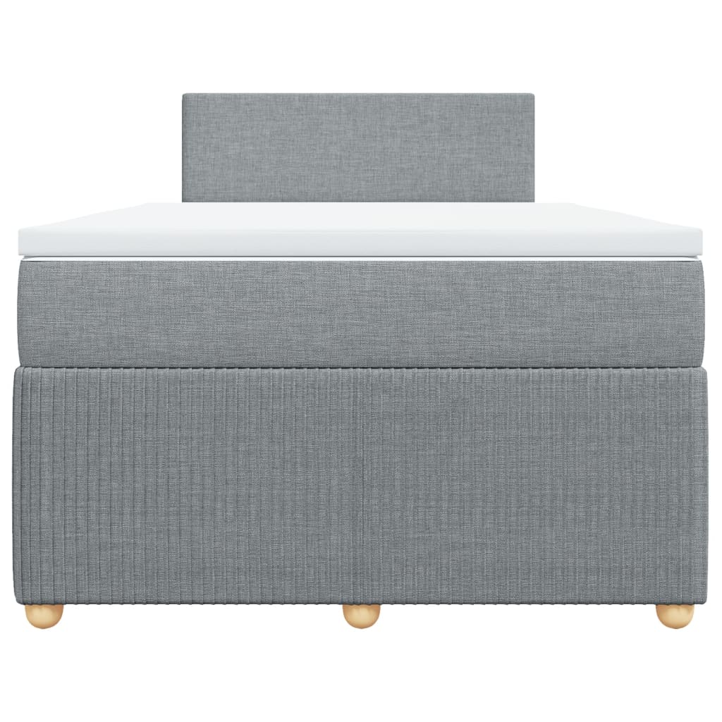 Boxspring met matras stof lichtgrijs 120x190 cm