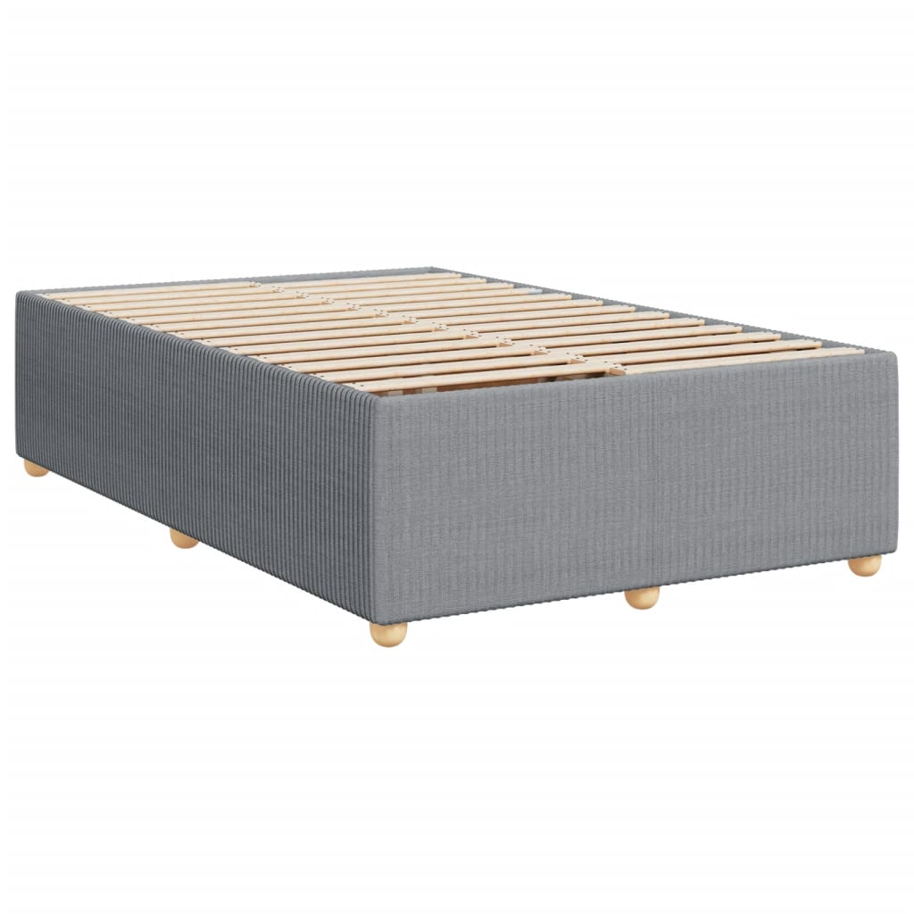 Boxspring met matras stof lichtgrijs 120x190 cm