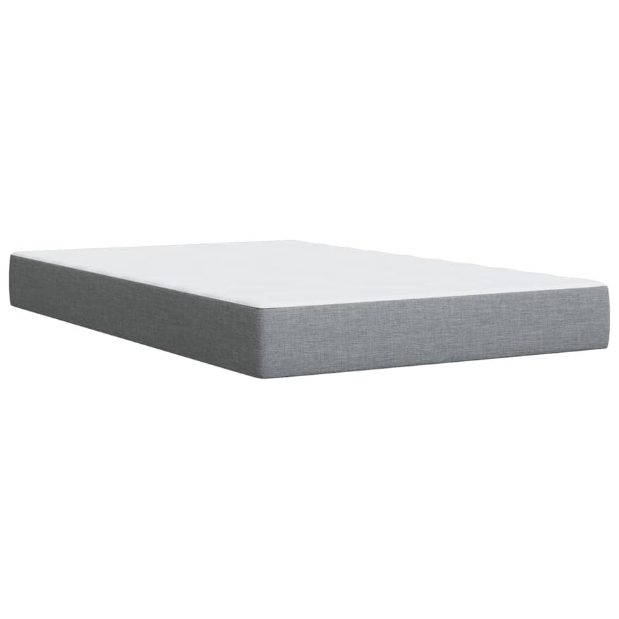 Boxspring met matras stof lichtgrijs 120x190 cm