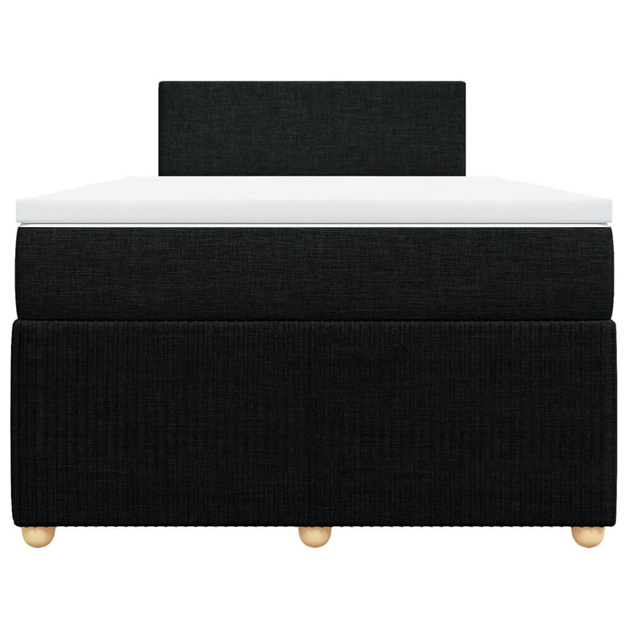 Boxspring met matras stof zwart 120x190 cm