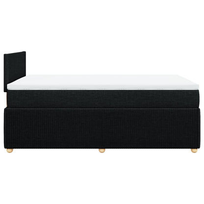 Boxspring met matras stof zwart 120x190 cm