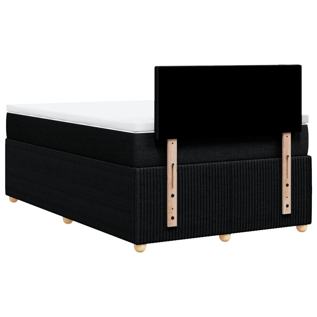 Boxspring met matras stof zwart 120x190 cm