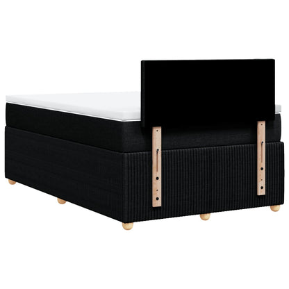 Boxspring met matras stof zwart 120x190 cm