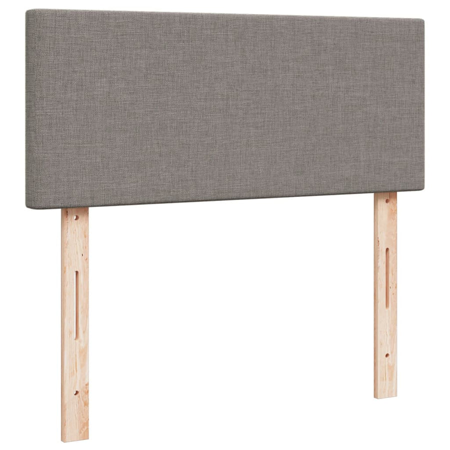 Boxspring met matras stof taupe 120x190 cm