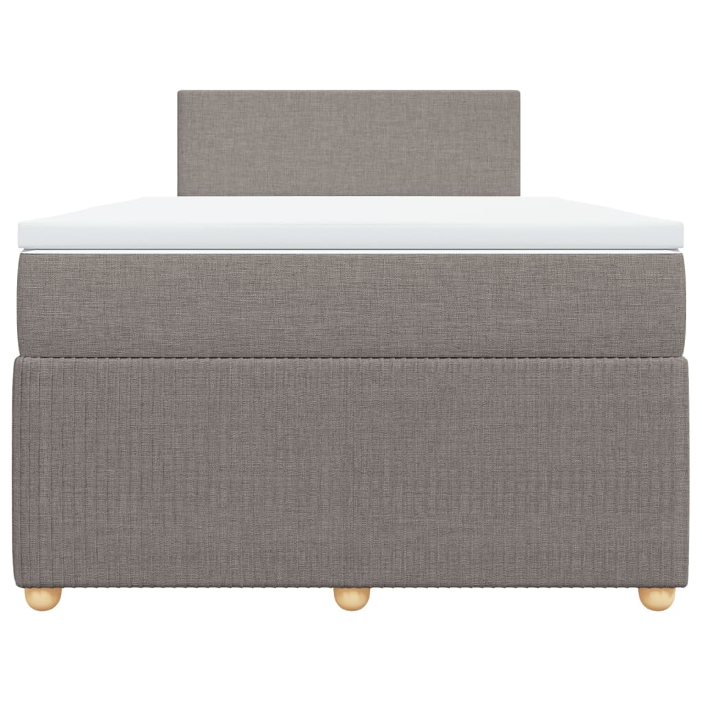 Boxspring met matras stof taupe 120x190 cm