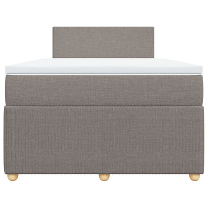Boxspring met matras stof taupe 120x190 cm