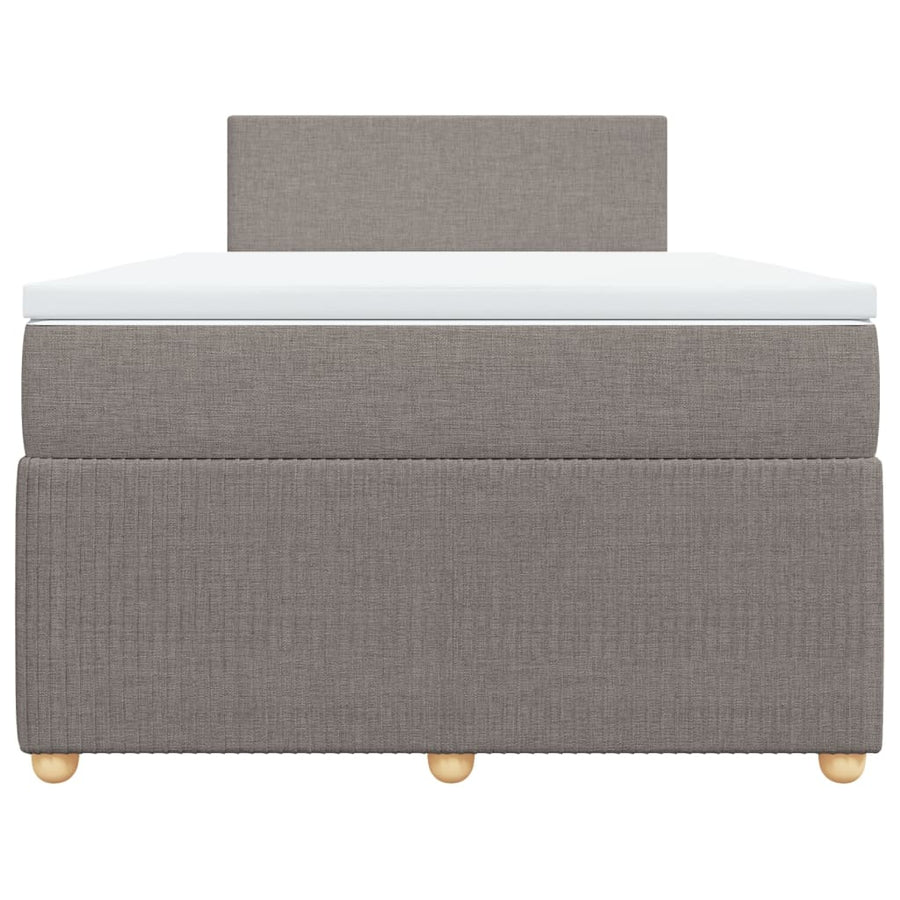 Boxspring met matras stof taupe 120x190 cm