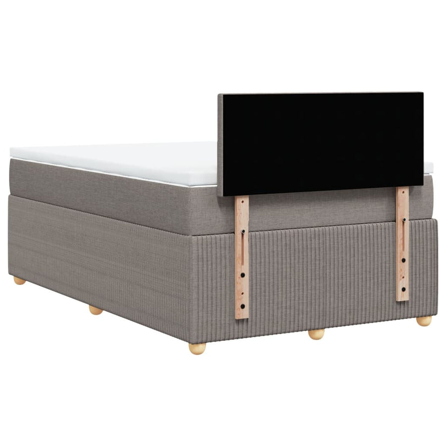Boxspring met matras stof taupe 120x190 cm