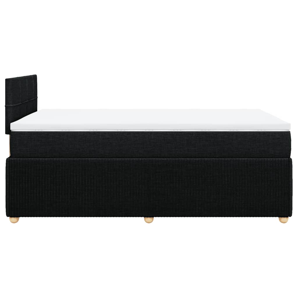 Boxspring met matras stof zwart 120x190 cm