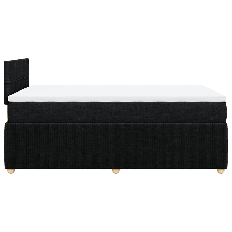 Boxspring met matras stof zwart 120x190 cm