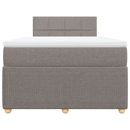 Boxspring met matras stof taupe 120x190 cm