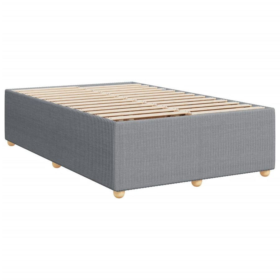 Boxspring met matras stof lichtgrijs 120x190 cm