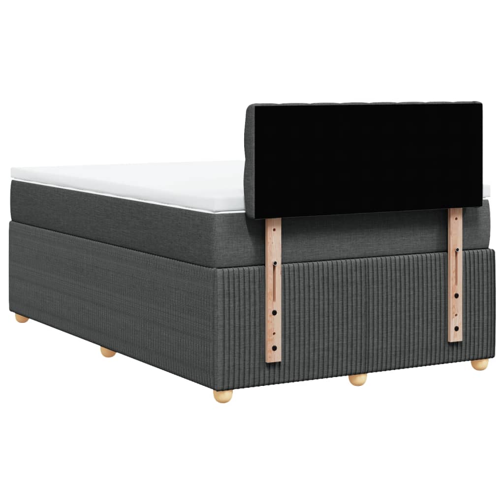 Boxspring met matras stof donkergrijs 120x190 cm