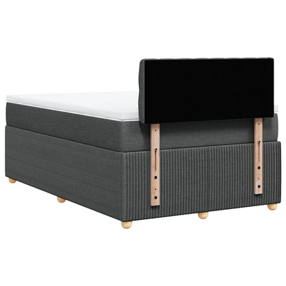 Boxspring met matras stof donkergrijs 120x190 cm