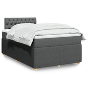 Boxspring met matras 120x190 cm donkergrijs