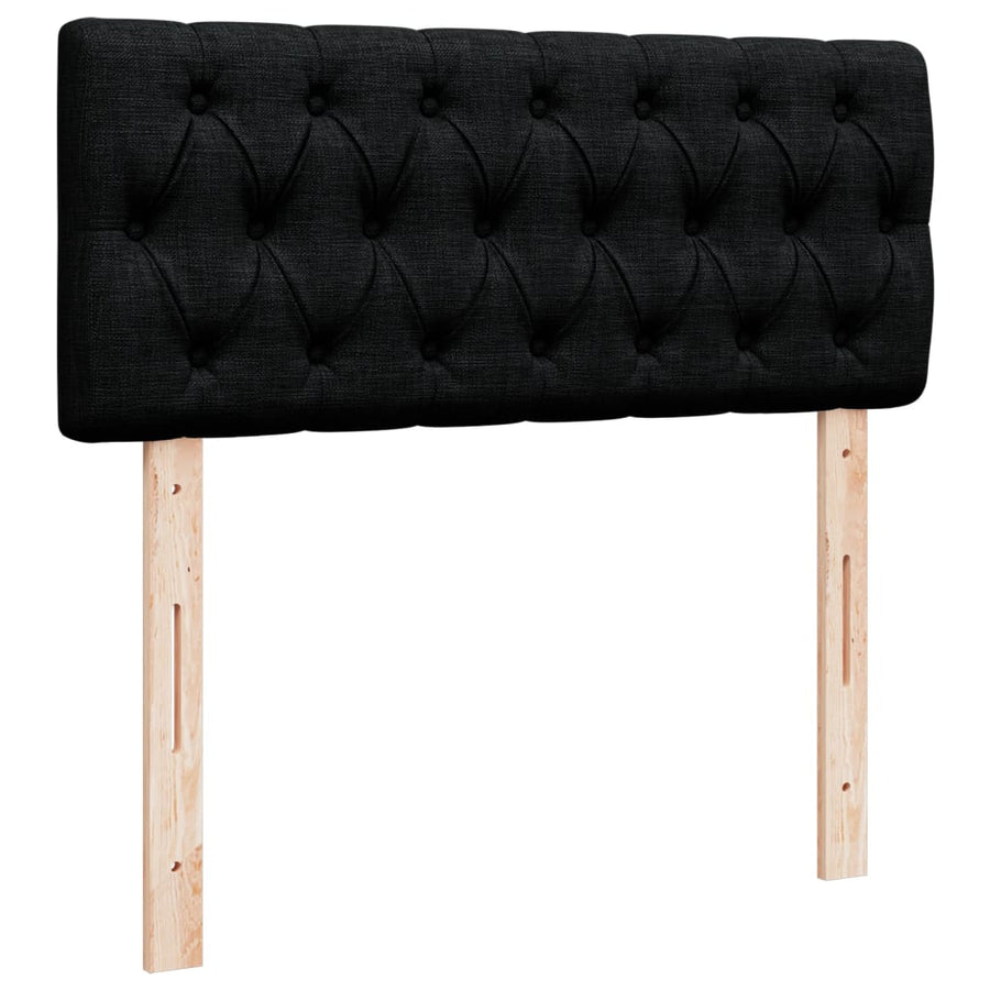 Boxspring met matras stof zwart 120x190 cm