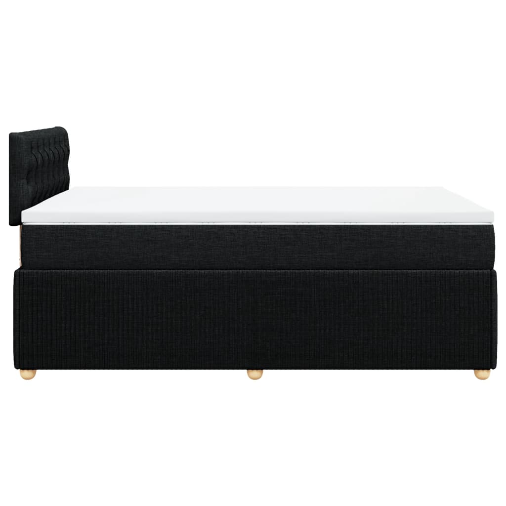 Boxspring met matras stof zwart 120x190 cm