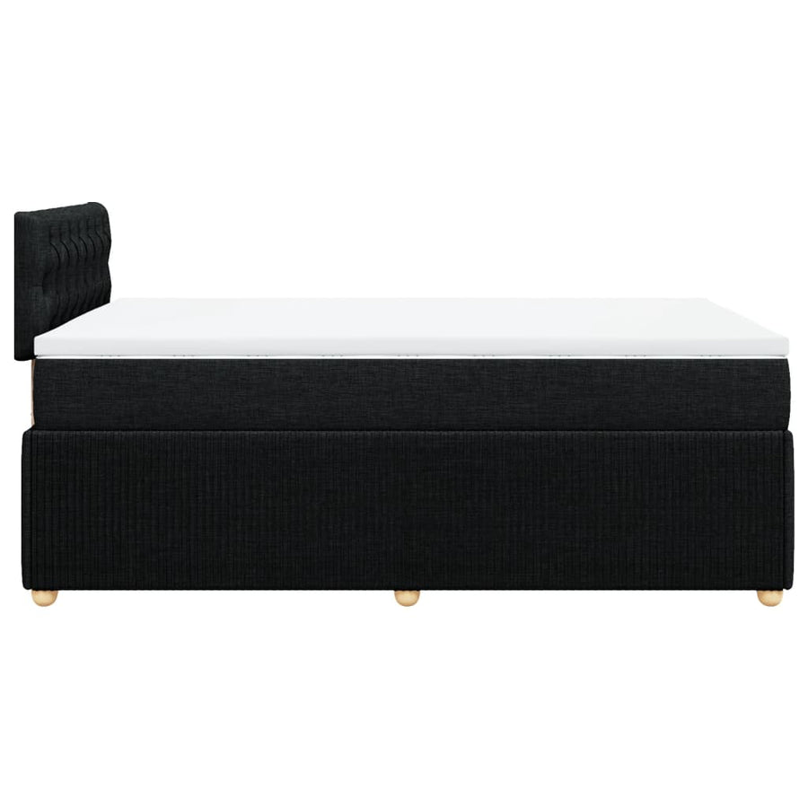 Boxspring met matras stof zwart 120x190 cm