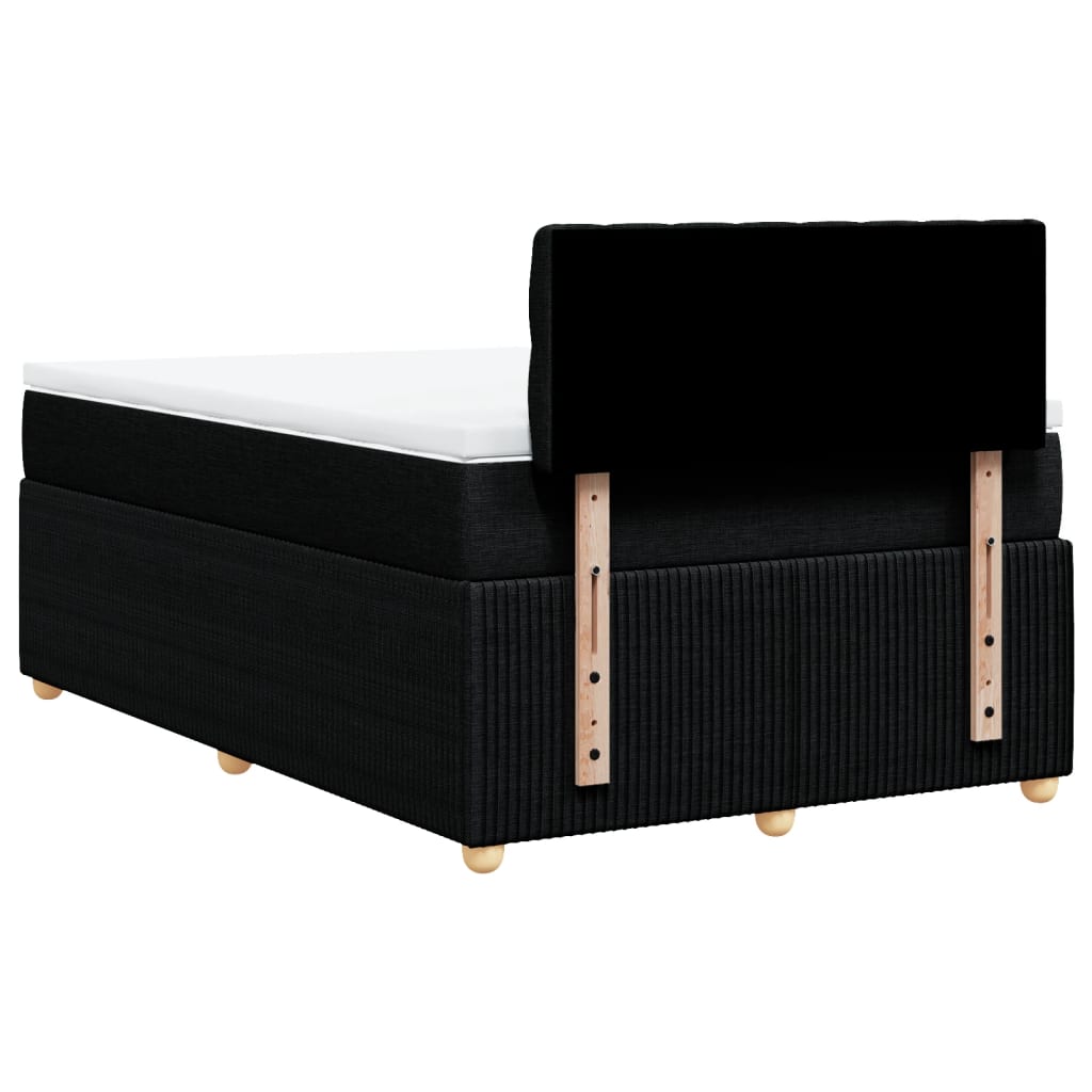 Boxspring met matras stof zwart 120x190 cm