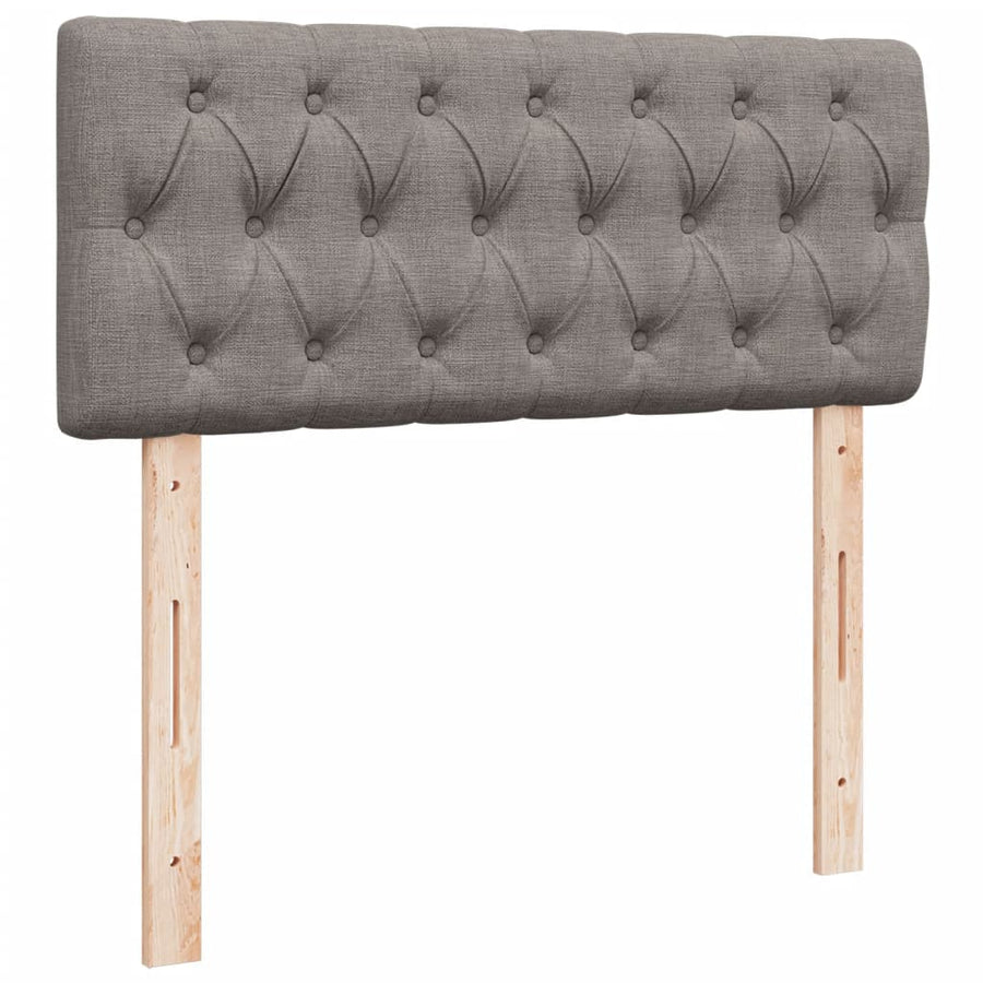 Boxspring met matras stof taupe 120x190 cm