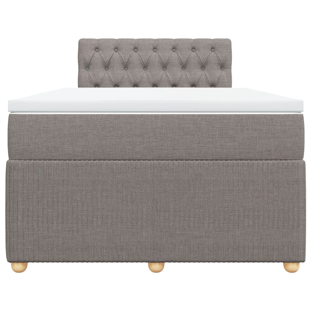 Boxspring met matras stof taupe 120x190 cm