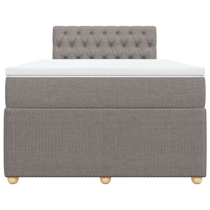 Boxspring met matras stof taupe 120x190 cm