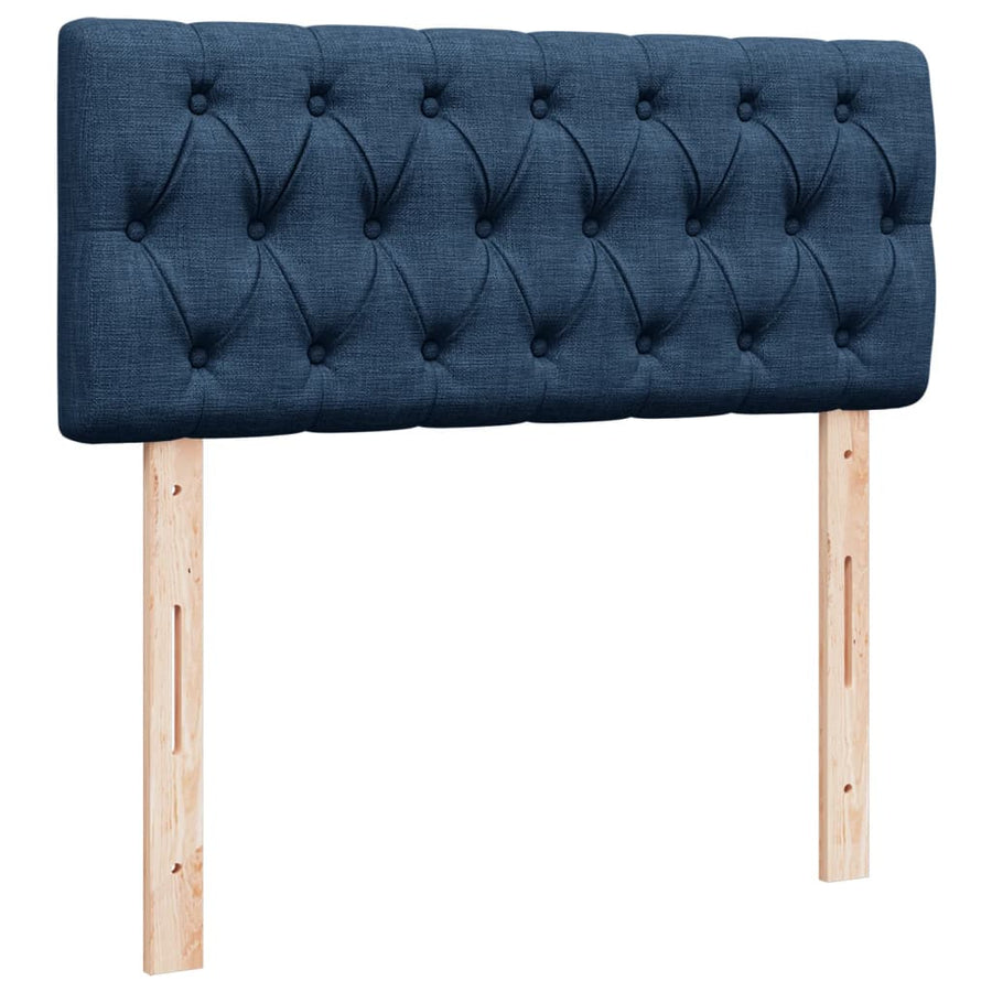 Boxspring met matras stof blauw 120x190 cm