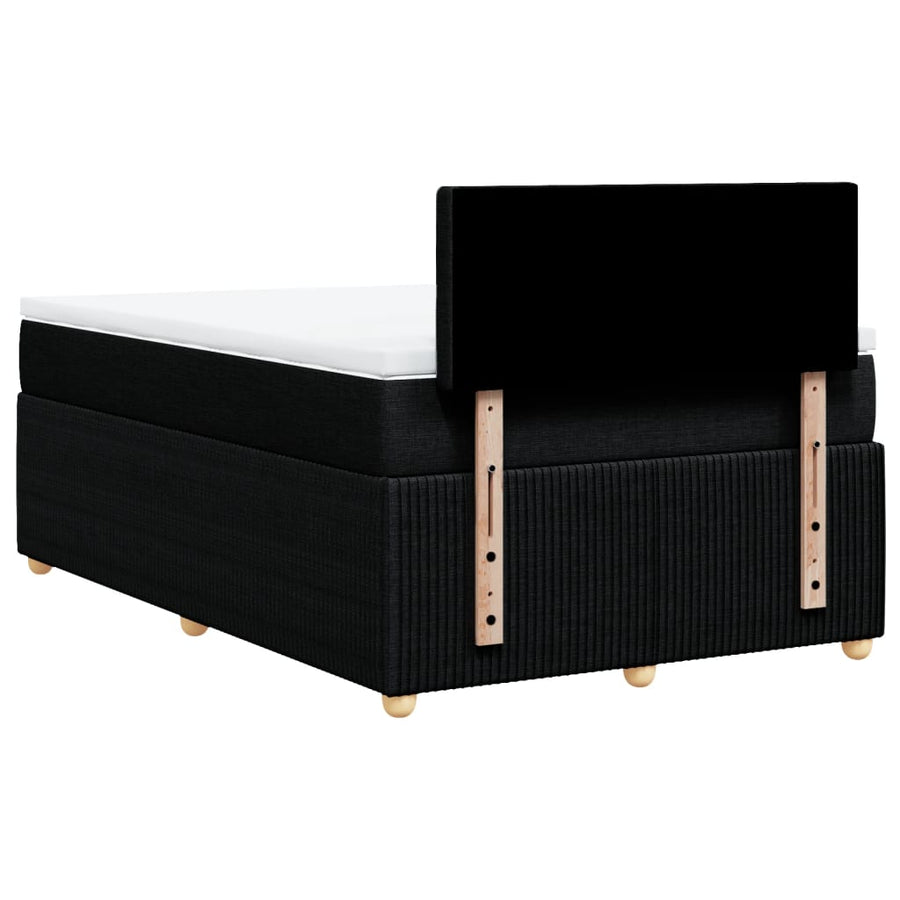 Boxspring met matras stof zwart 120x190 cm