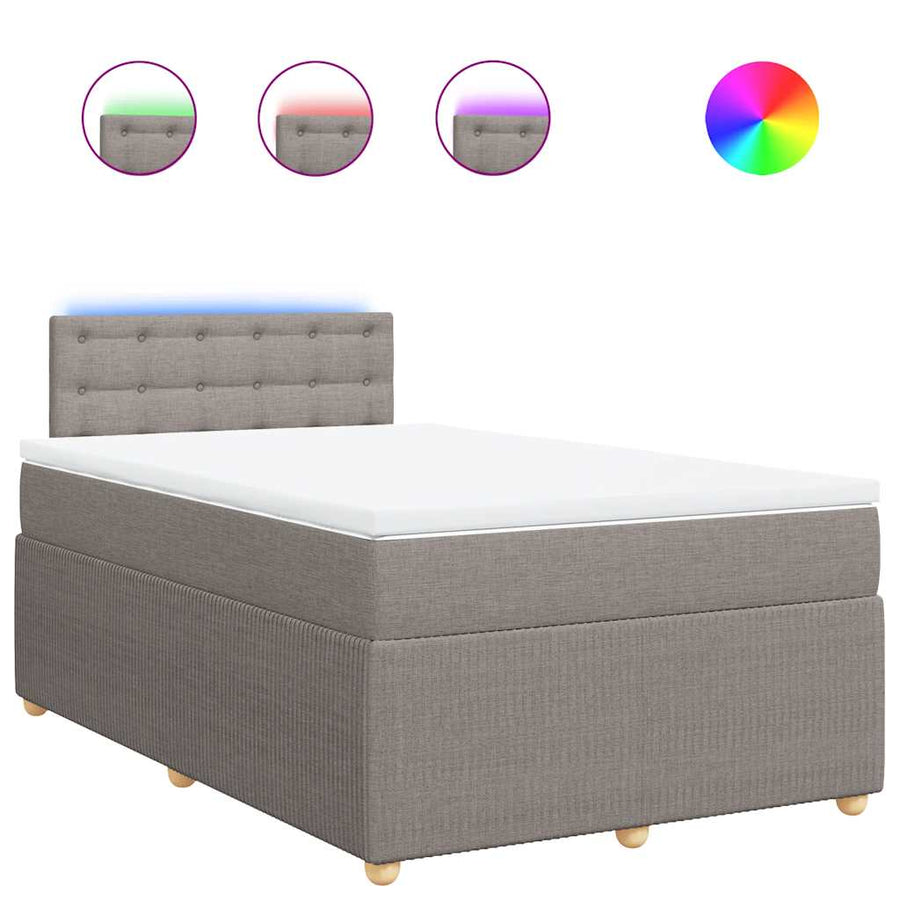 Boxspring Met Matras Stof 120 x 190 cm