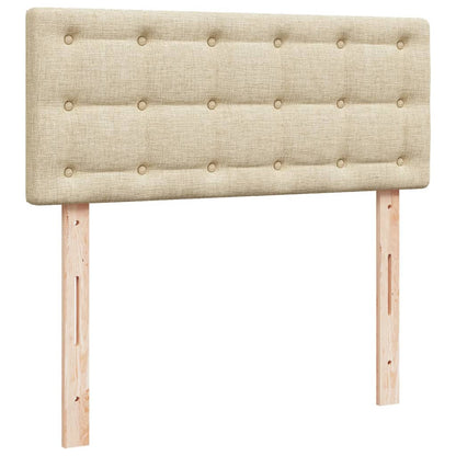 Boxspring met matras stof crèmekleurig 120x190 cm