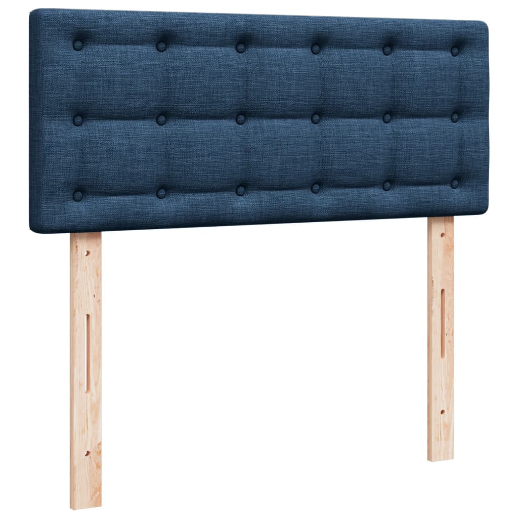 Boxspring met matras stof blauw 120x190 cm