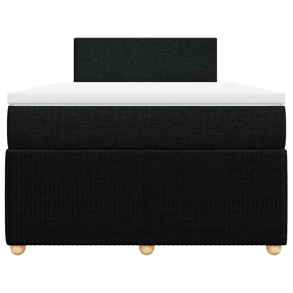 Boxspring met matras stof zwart 120x200 cm