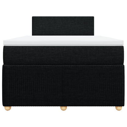 Boxspring met matras stof zwart 120x200 cm