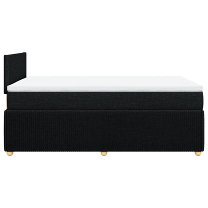 Boxspring met matras stof zwart 120x200 cm