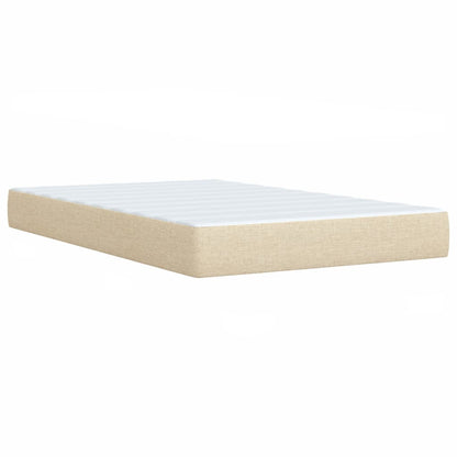 Boxspring met matras stof crèmekleurig 120x200 cm